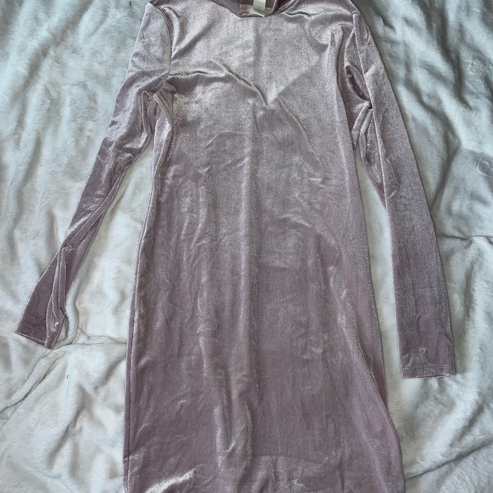 H&M Shimmering Purple Mini Dress